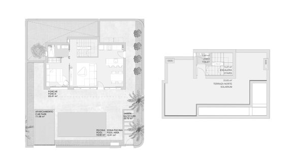 Villa floor plan, 3 bedrooms in Santa Rosalia No. 5 (2D)
